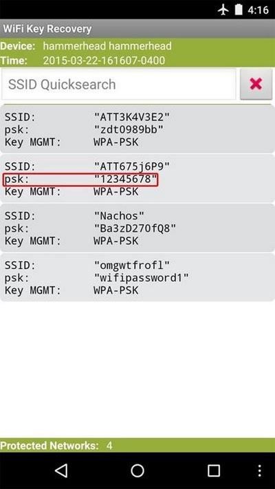 WiFi Key Recover