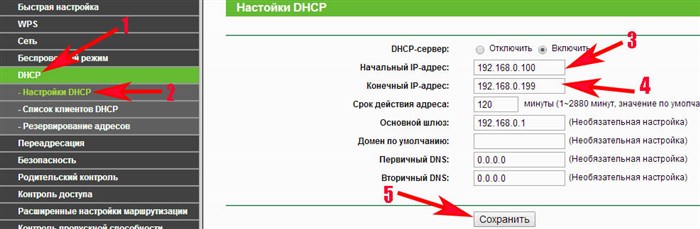 Настройка DHCP
