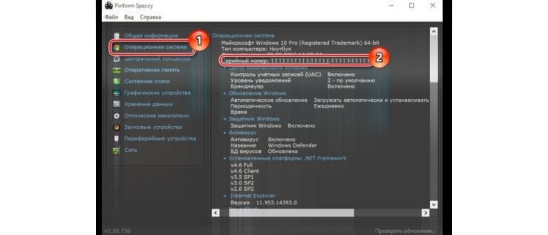 Приложение Speccy для получения информации об