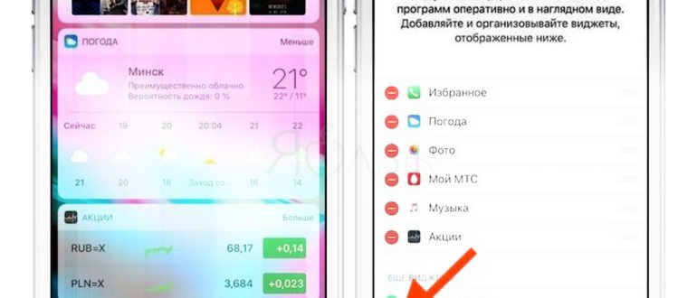 Виджеты на главном экране