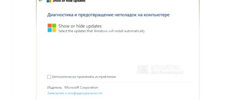 otklucit obnovlenie