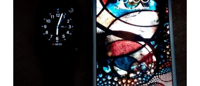 Сканирование дисплея Apple Watch при помощи